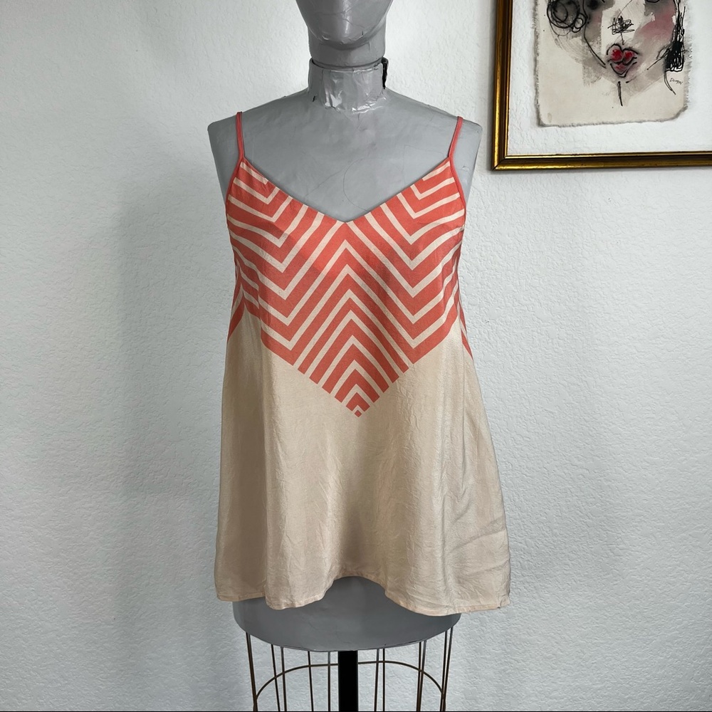 French Connection Silk Chevron Cami